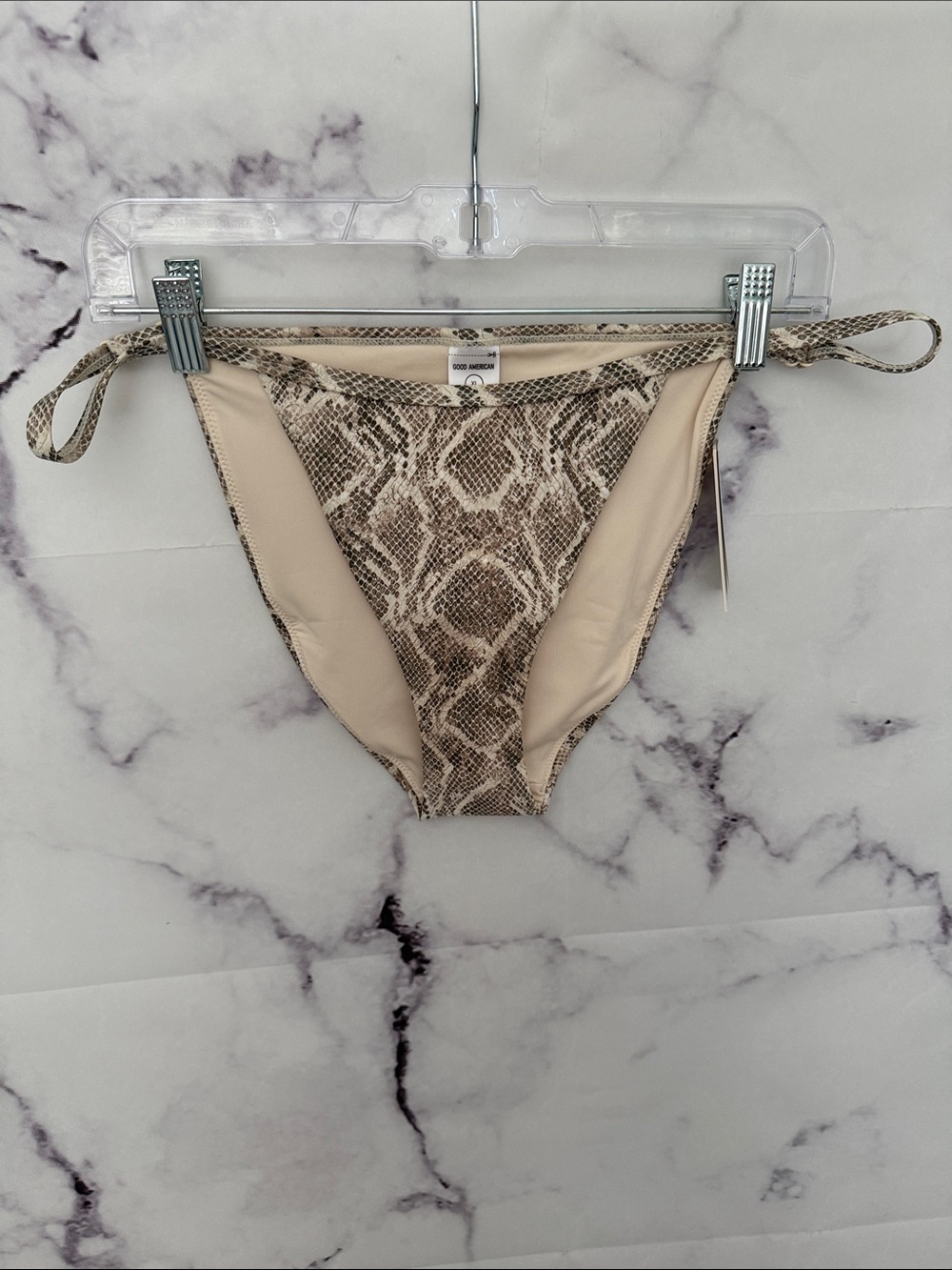 Good American snake skin print bikini, bottom size extra large
